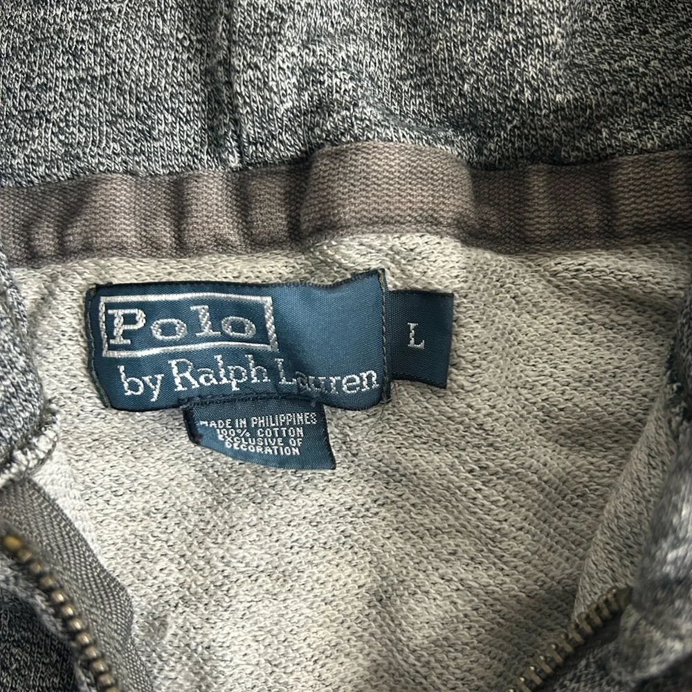 Polo Ralph Lauren Men’s Gray Full Zip Hoodie Sweatshirt Size‎ Large